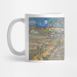 Landscape at Saint-Remy (Enclosed Field with Peasant) by Vincent van Gogh Mug